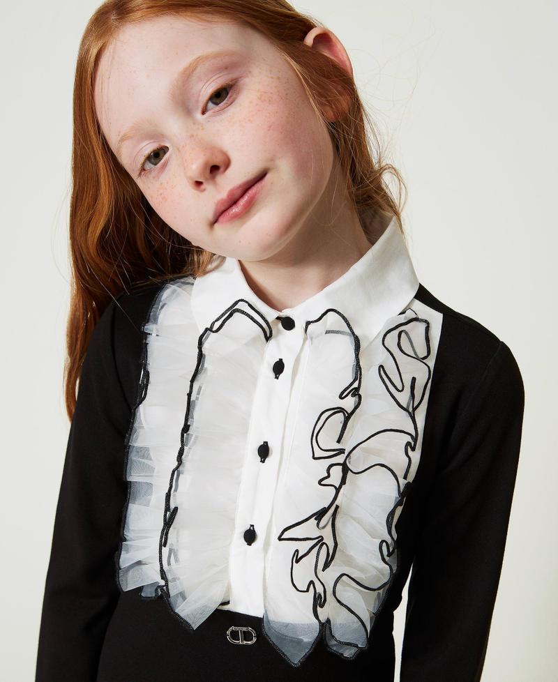 Scee by twin set Abito corto con volant in organza Officina
