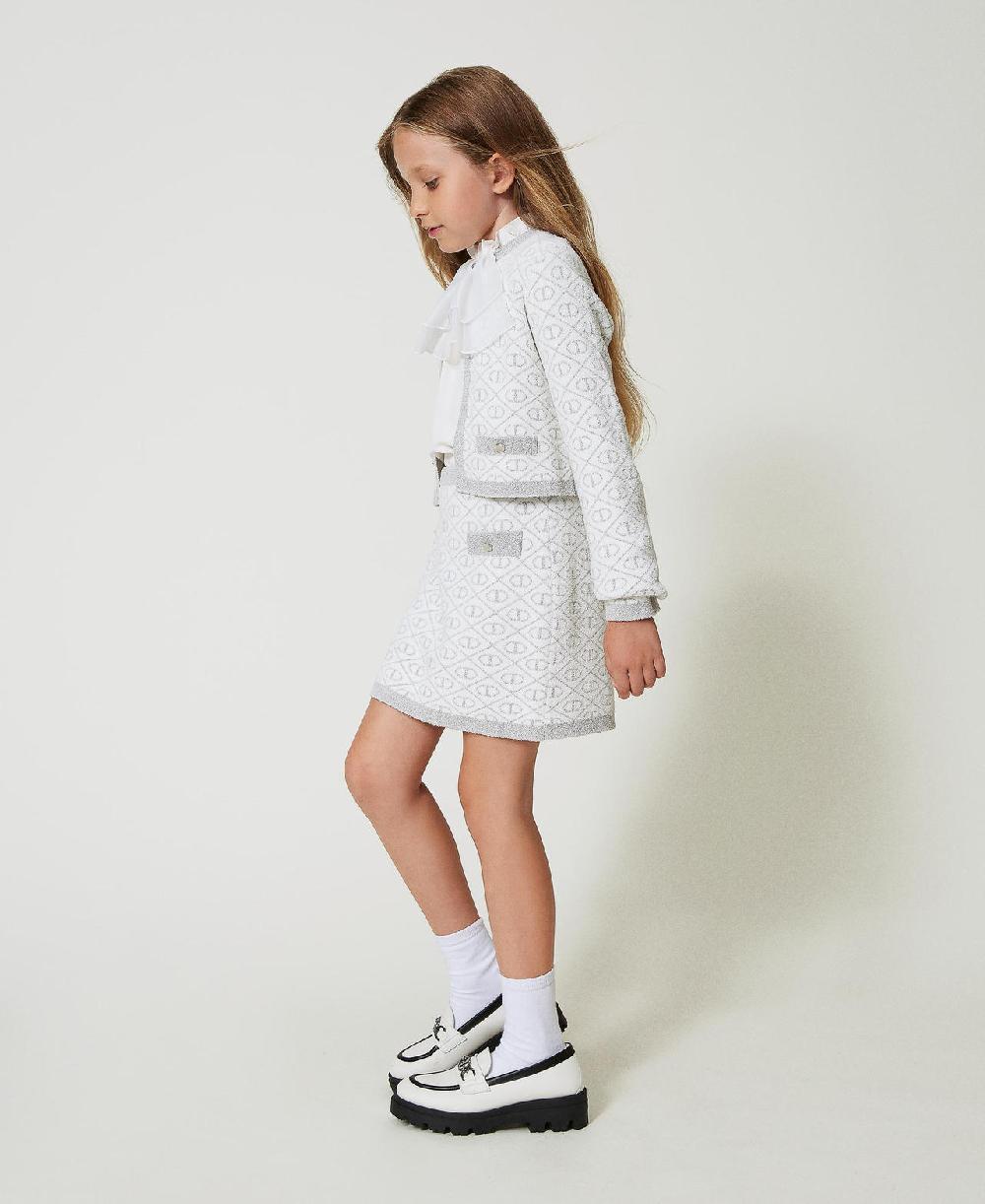 Scee by twin set Giacca in maglia jacquard con Oval T Esporta salva