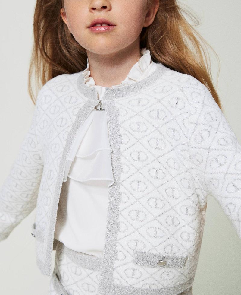 Scee by twin set Giacca in maglia jacquard con Oval T Esporta salva