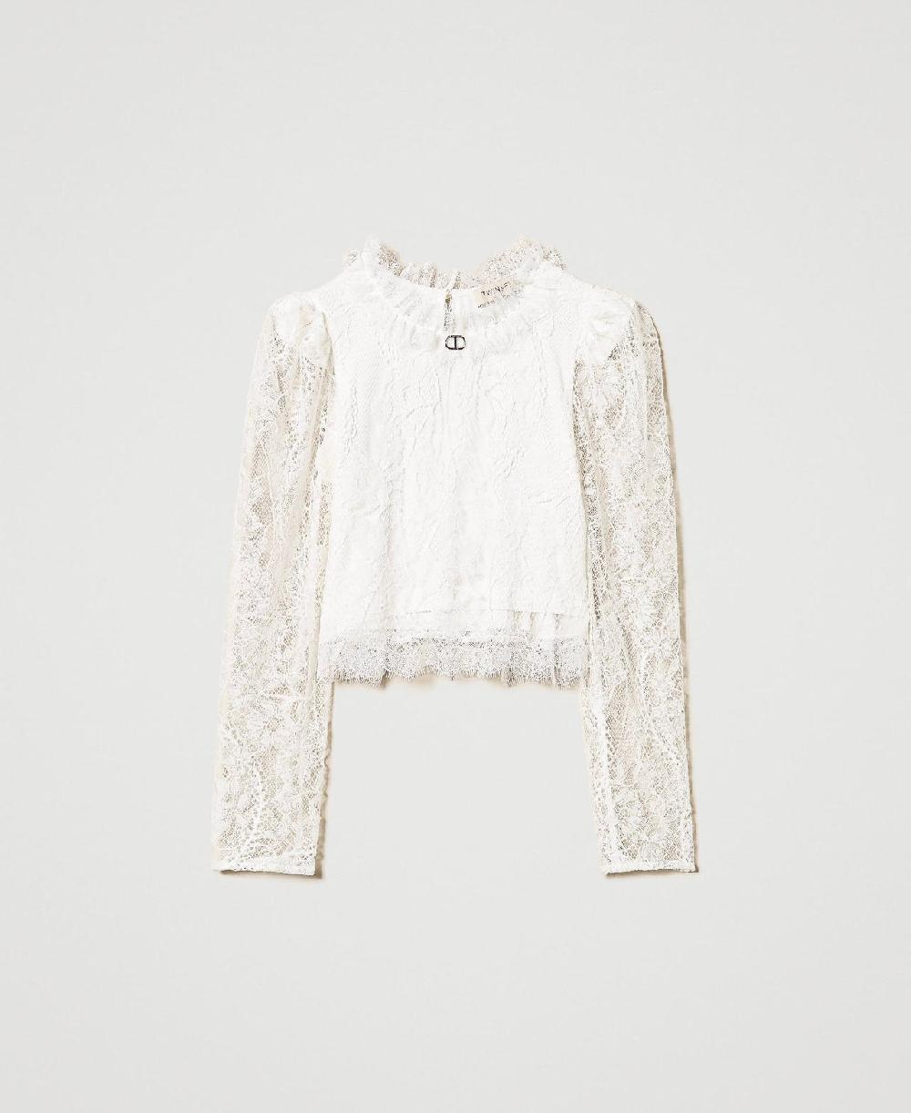 Scee by twin set Blusa in pizzo Valenciennes 2025