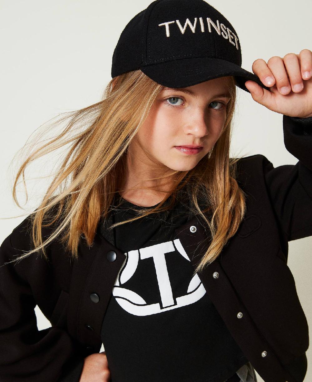 Scee by twin set Cappello da baseball in panno con logo In Linea