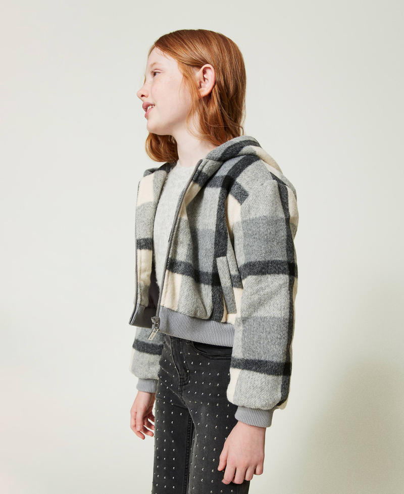 Scee by twin set Bomber in panno check Nuovo