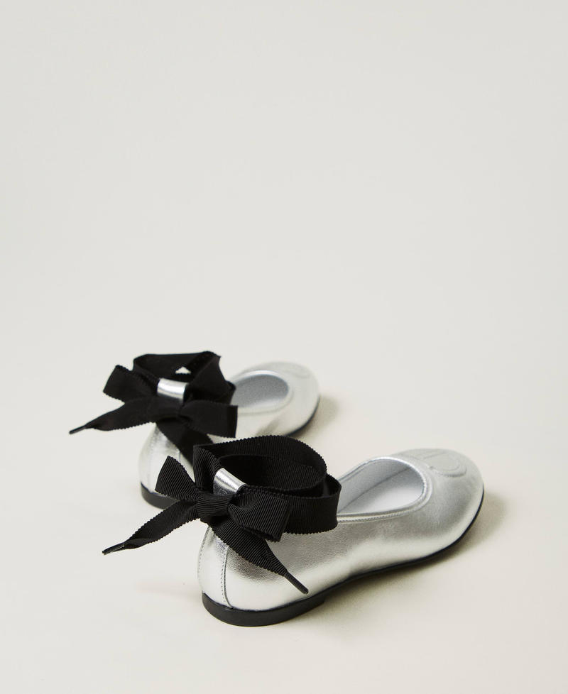 Scee by twin set Ballerine in pelle con nastri Qualità Garantita