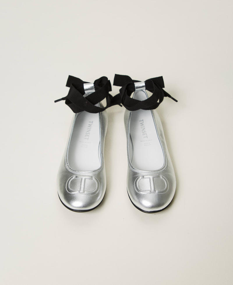 Scee by twin set Ballerine in pelle con nastri Qualità Garantita