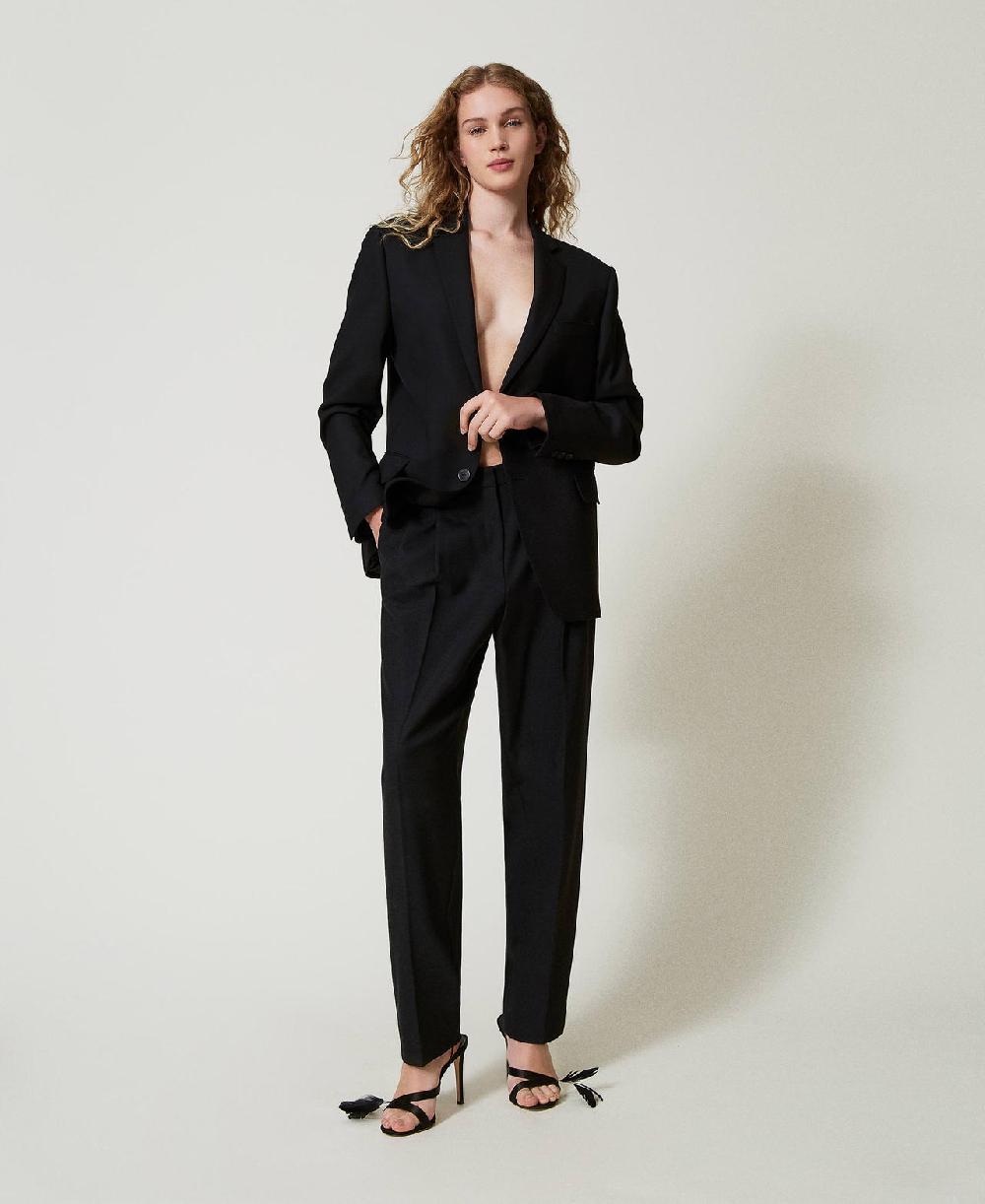 Scee by twin set Pantaloni in serge misto lana Negozi Online