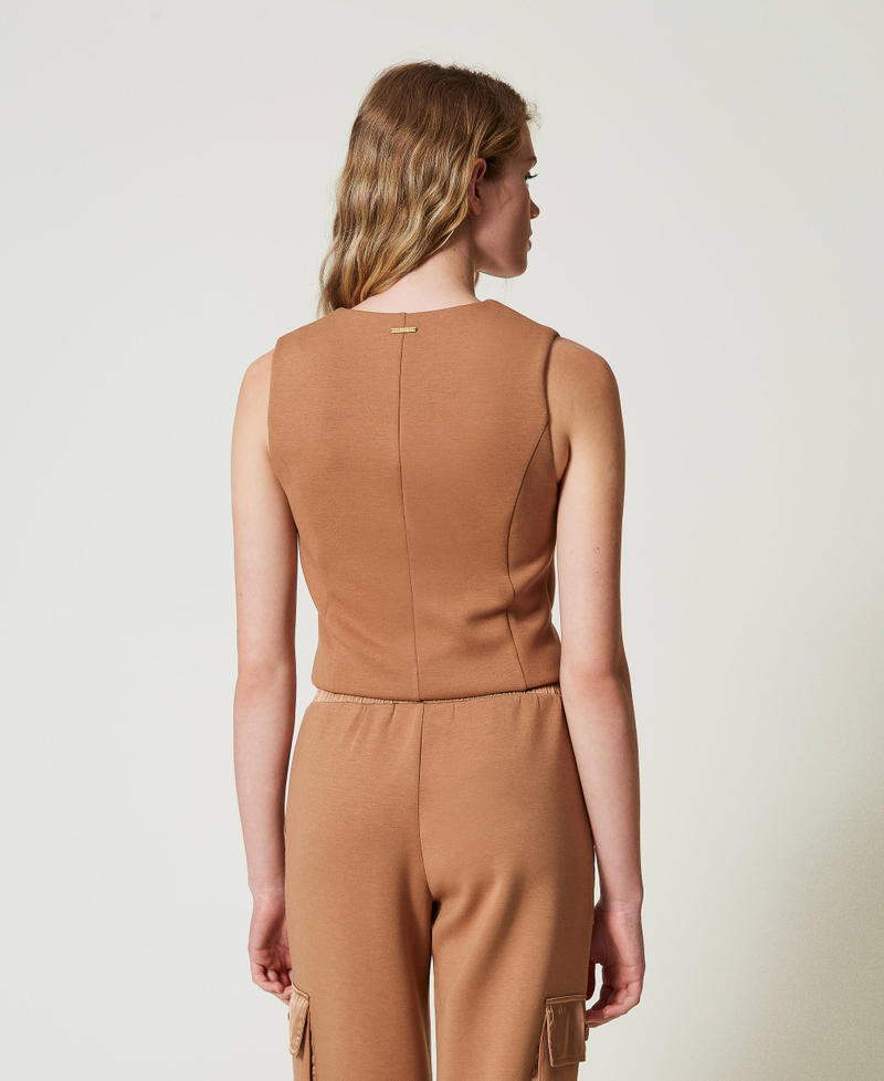Scee by twin set Gilet in tessuto scuba Acquista Ora