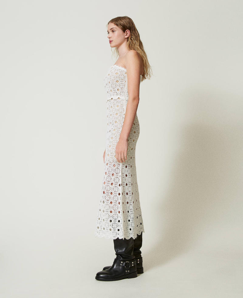Scee by twin set Abito lungo bustier in maglia crochet Convenienza
