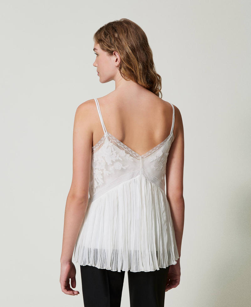 Scee by twin set Top in creponne e tulle Presa