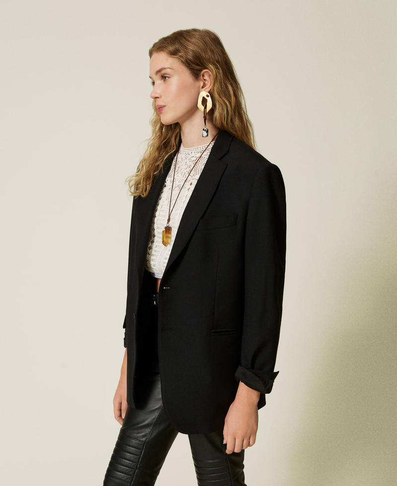 Scee by twin set Giacca blazer sartoriale in serge misto lana Online