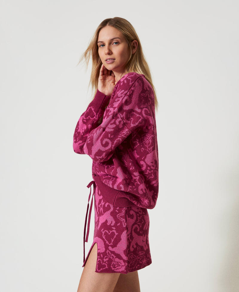 Scee by twin set Minigonna jacquard in filato Treeblend In Saldo