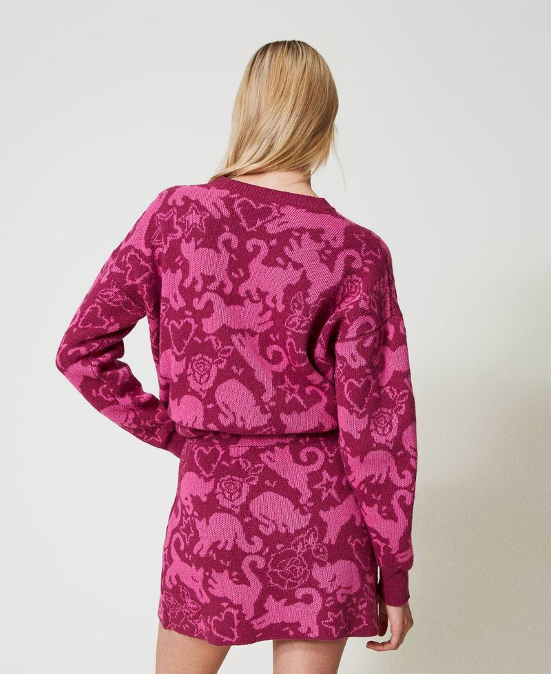Scee by twin set Minigonna jacquard in filato Treeblend In Saldo