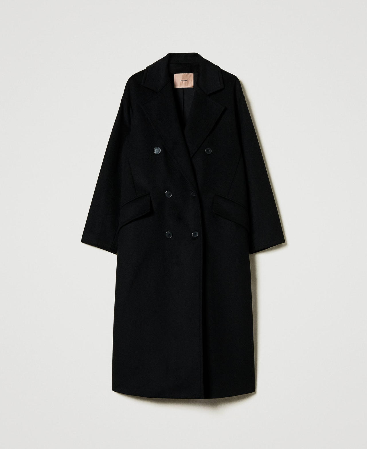 Scee by twin set Cappotto di linea morbida in misto lana Moda