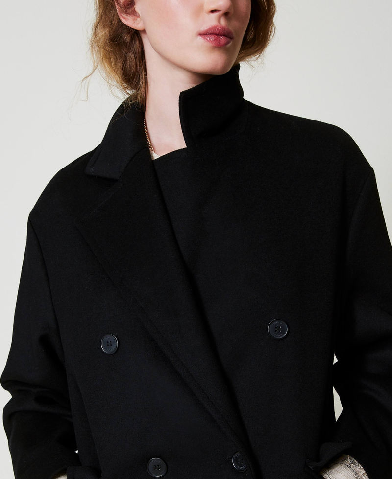 Scee by twin set Cappotto di linea morbida in misto lana Moda