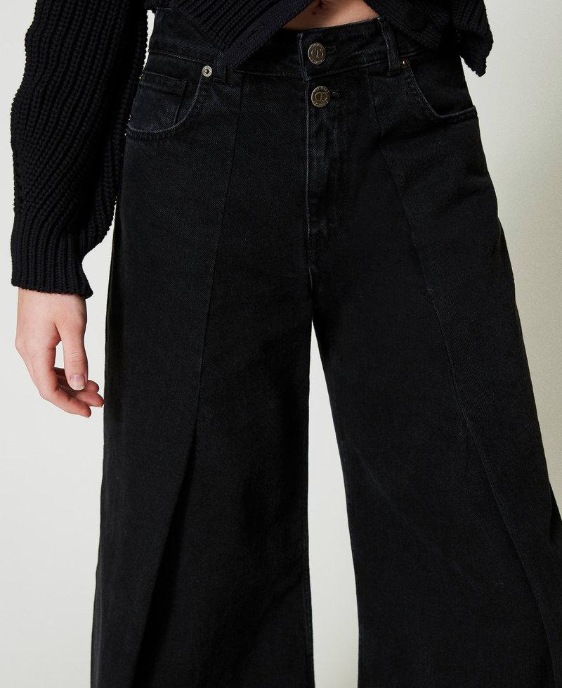 Scee by twin set Jeans cropped con doppi bottoni Flash Sale