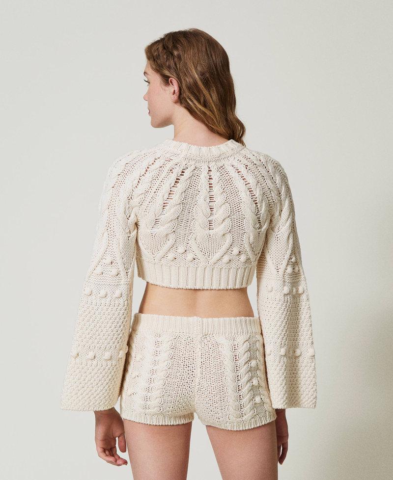 Scee by twin set Maglia cropped in lana Fornitura limitata