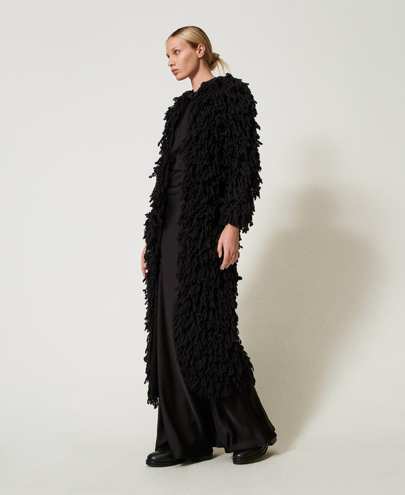 Scee by twin set Cappotto 'Elizabeth' in maglia bouclé Black Friday