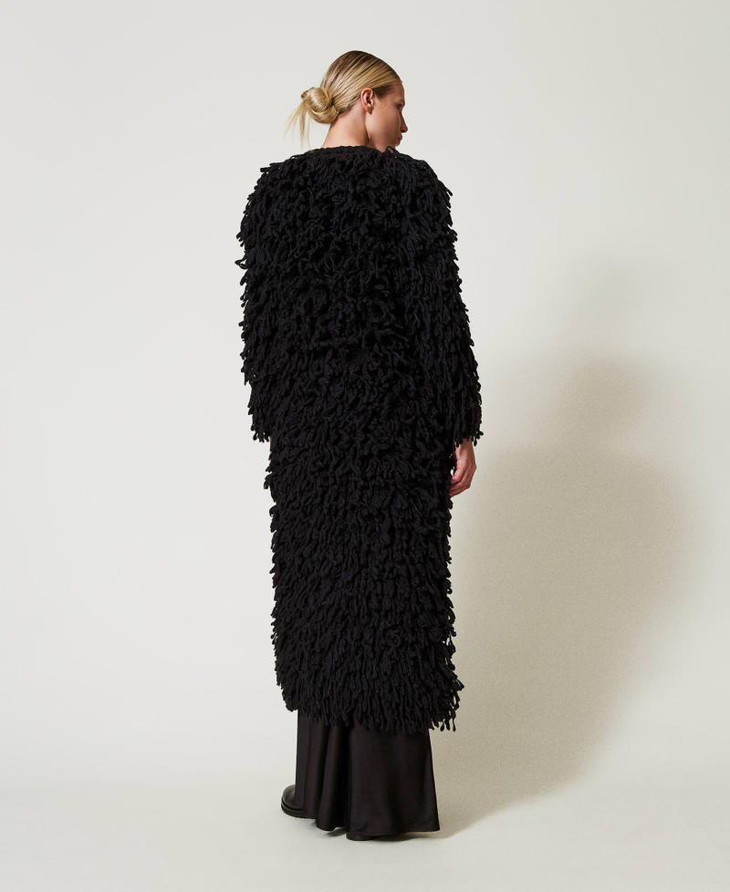 Scee by twin set Cappotto 'Elizabeth' in maglia bouclé Black Friday