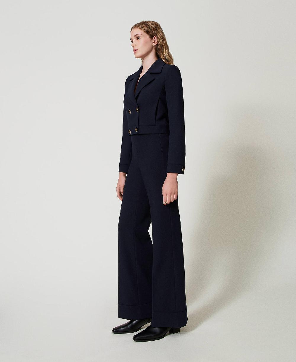 Scee by twin set Pantaloni a vita alta in cady crêpe Cyber Monday