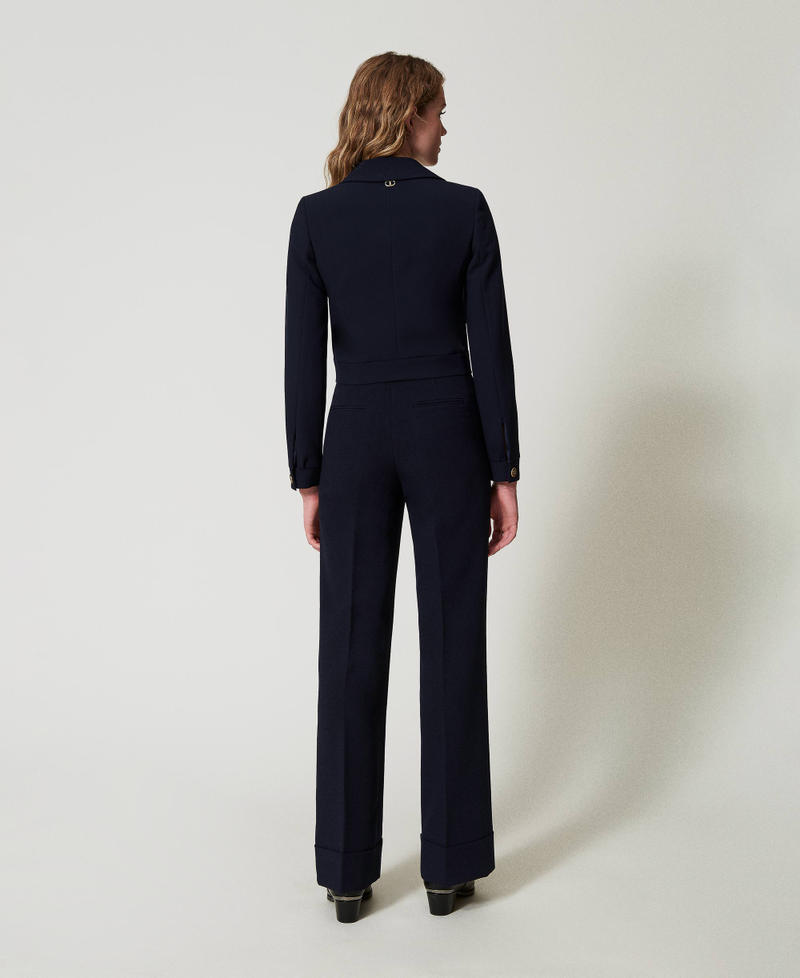 Scee by twin set Pantaloni a vita alta in cady crêpe Cyber Monday