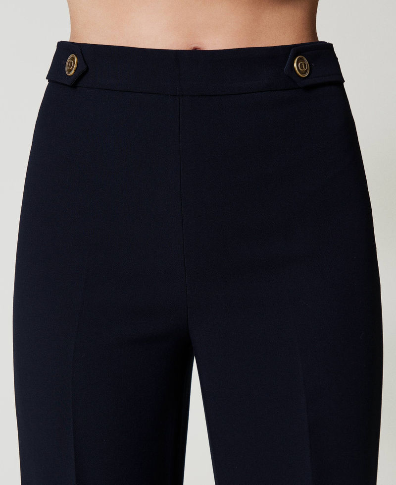 Scee by twin set Pantaloni a vita alta in cady crêpe Cyber Monday