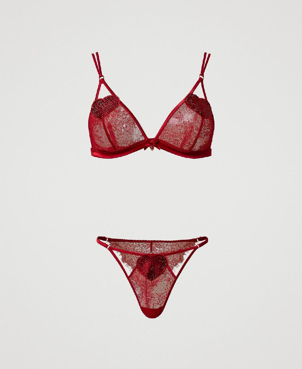 Scee by twin set Reggiseno a triangolo e slip brasiliana in pizzo Offerta Pasqua