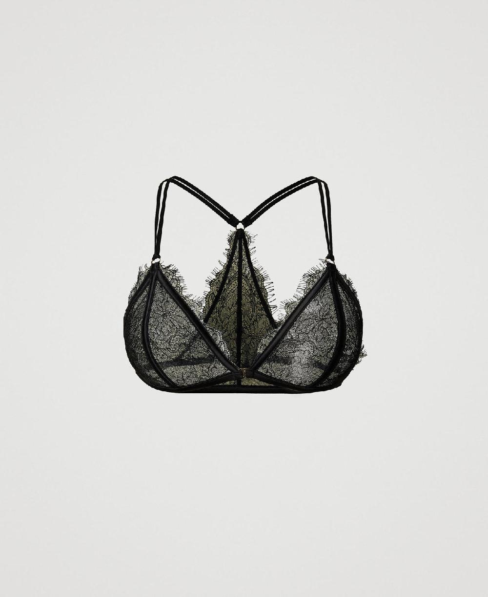 Scee by twin set Reggiseno a triangolo in pizzo e raso Offerta per la Festa della Mamma