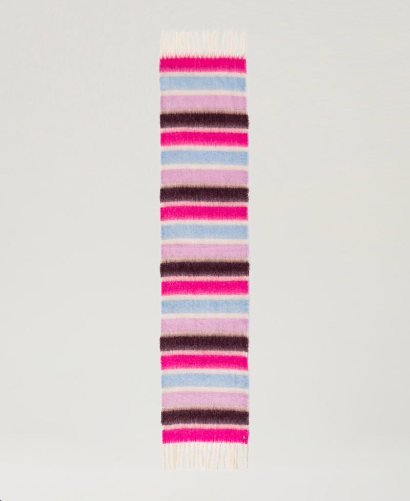 Scee by twin set Sciarpa a righe multicolor con frange Lightning offer