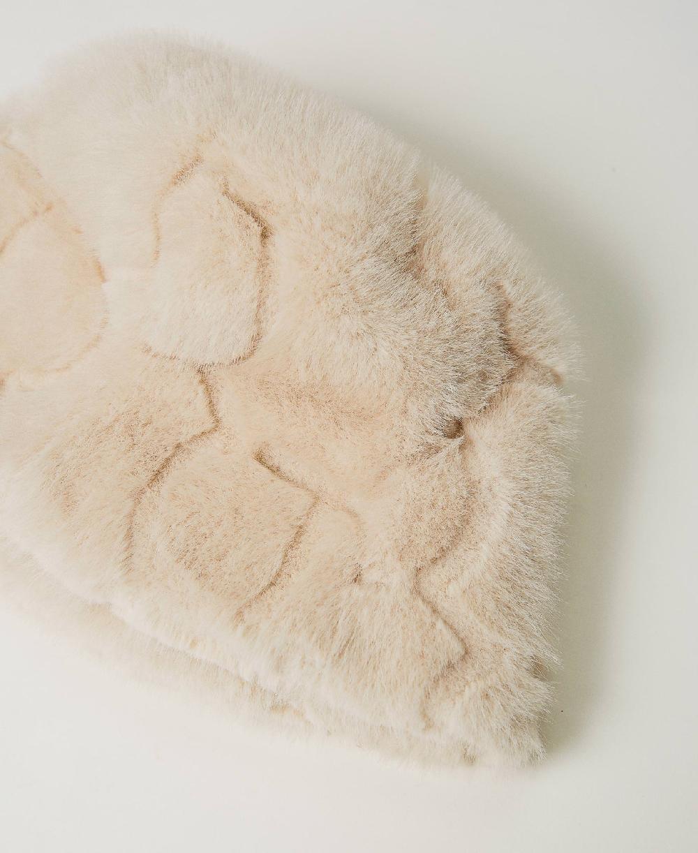 Scee by twin set Cappello bucket in faux fur con logo Rilascio limitato