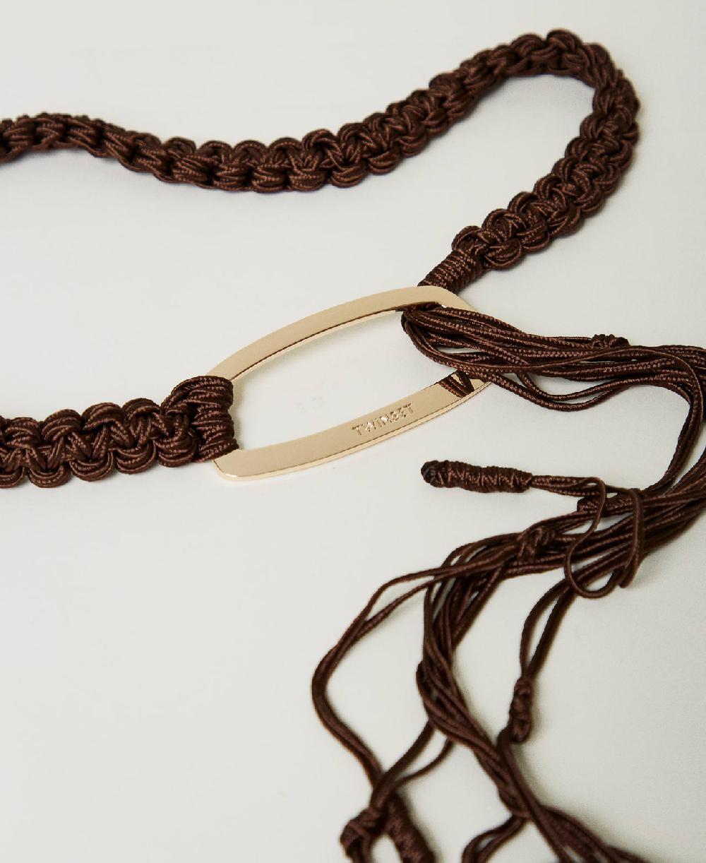 Scee by twin set Cintura crochet con fibbia logata Super sconto