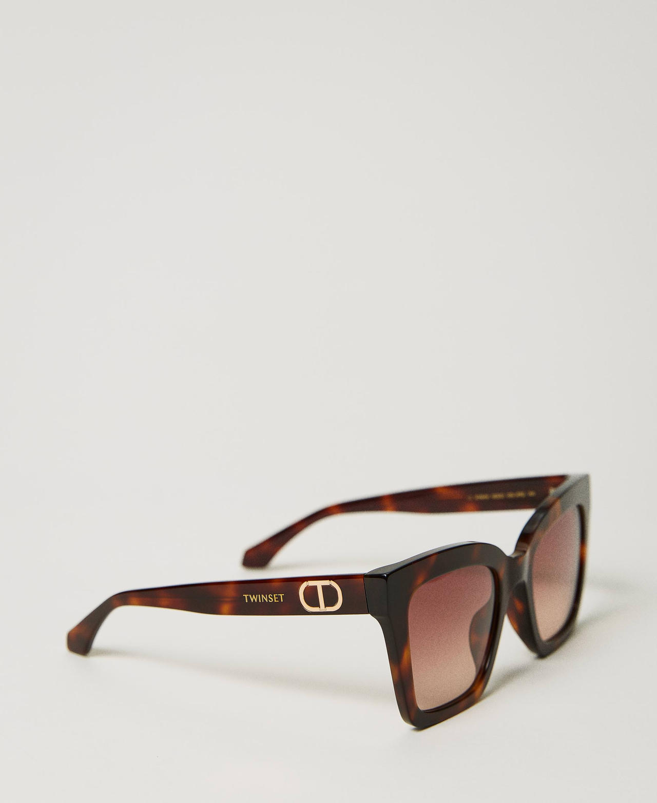 Scee by twin set Occhiali da sole squadrati tortoise In vendita