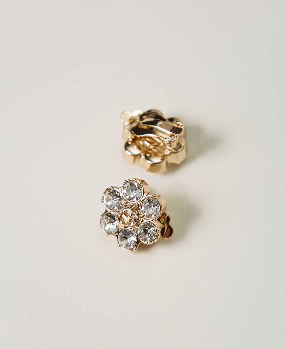 Scee by twin set Orecchini a fiore con strass e Oval T Promozione