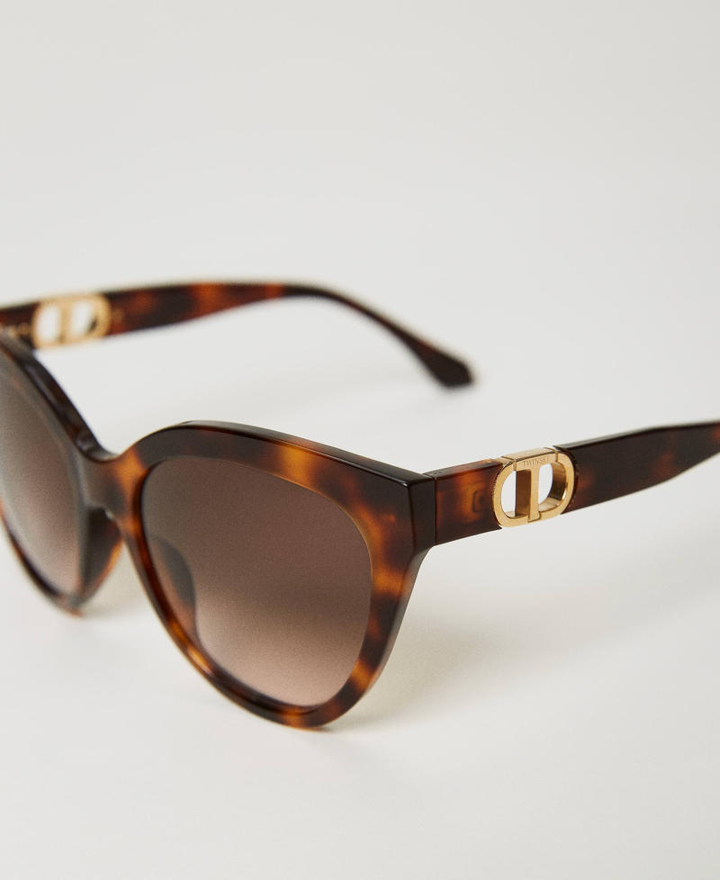Scee by twin set Occhiali da sole cat-eye tortoise Spedizione Gratuita