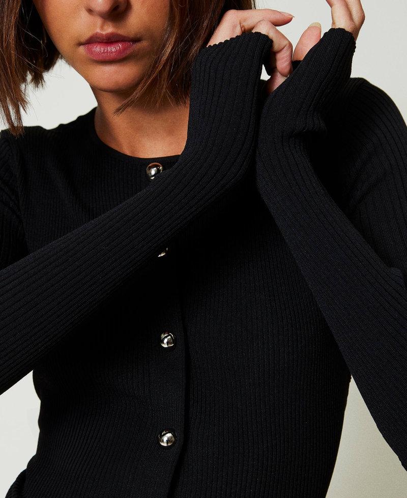 Scee by twin set Cardigan a costine con borchie Promozione Limitata