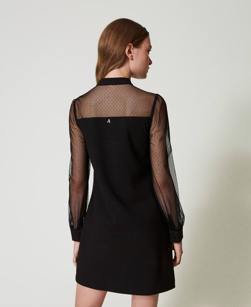 Scee by twin set Abito corto con tulle plumetis Sottocosto