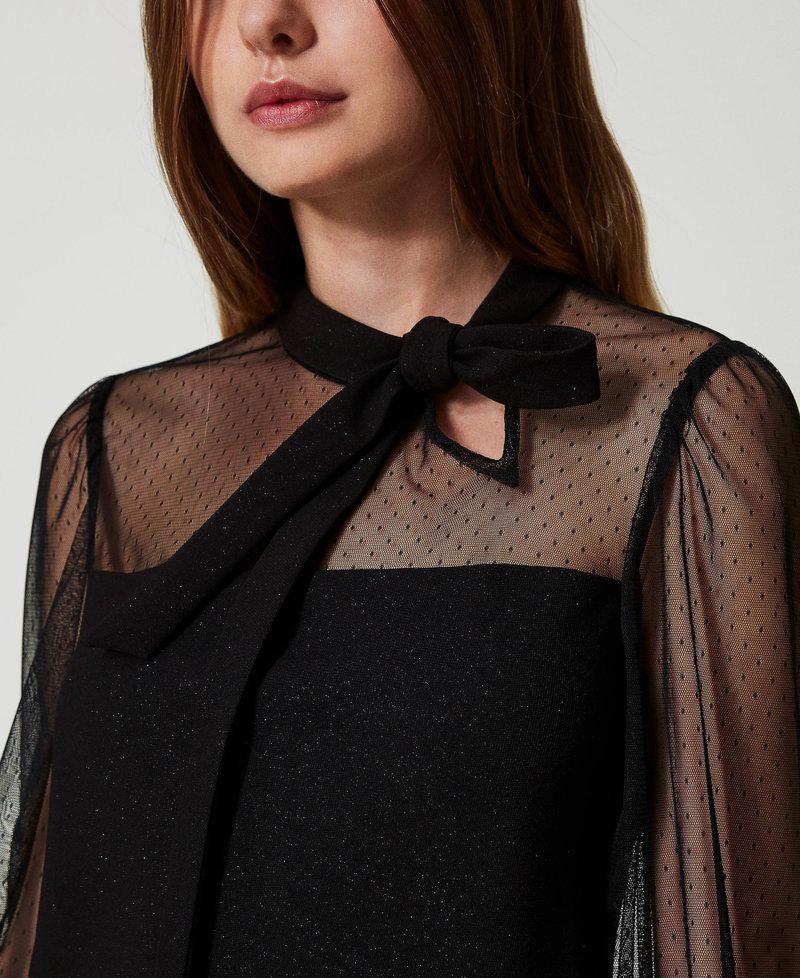 Scee by twin set Abito corto con tulle plumetis Sottocosto