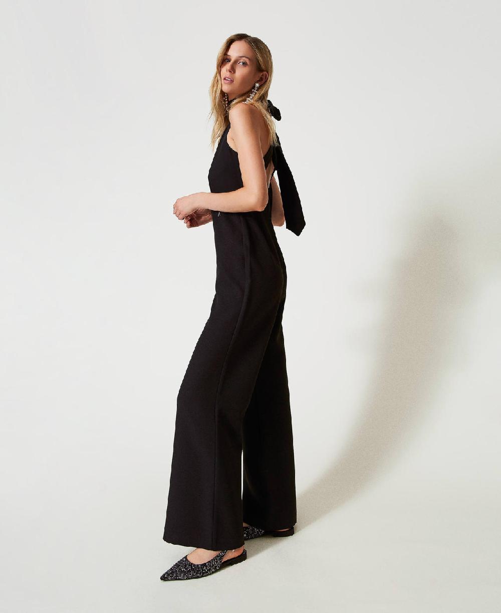 Scee by twin set Tuta halter in crêpe cady Convenienza