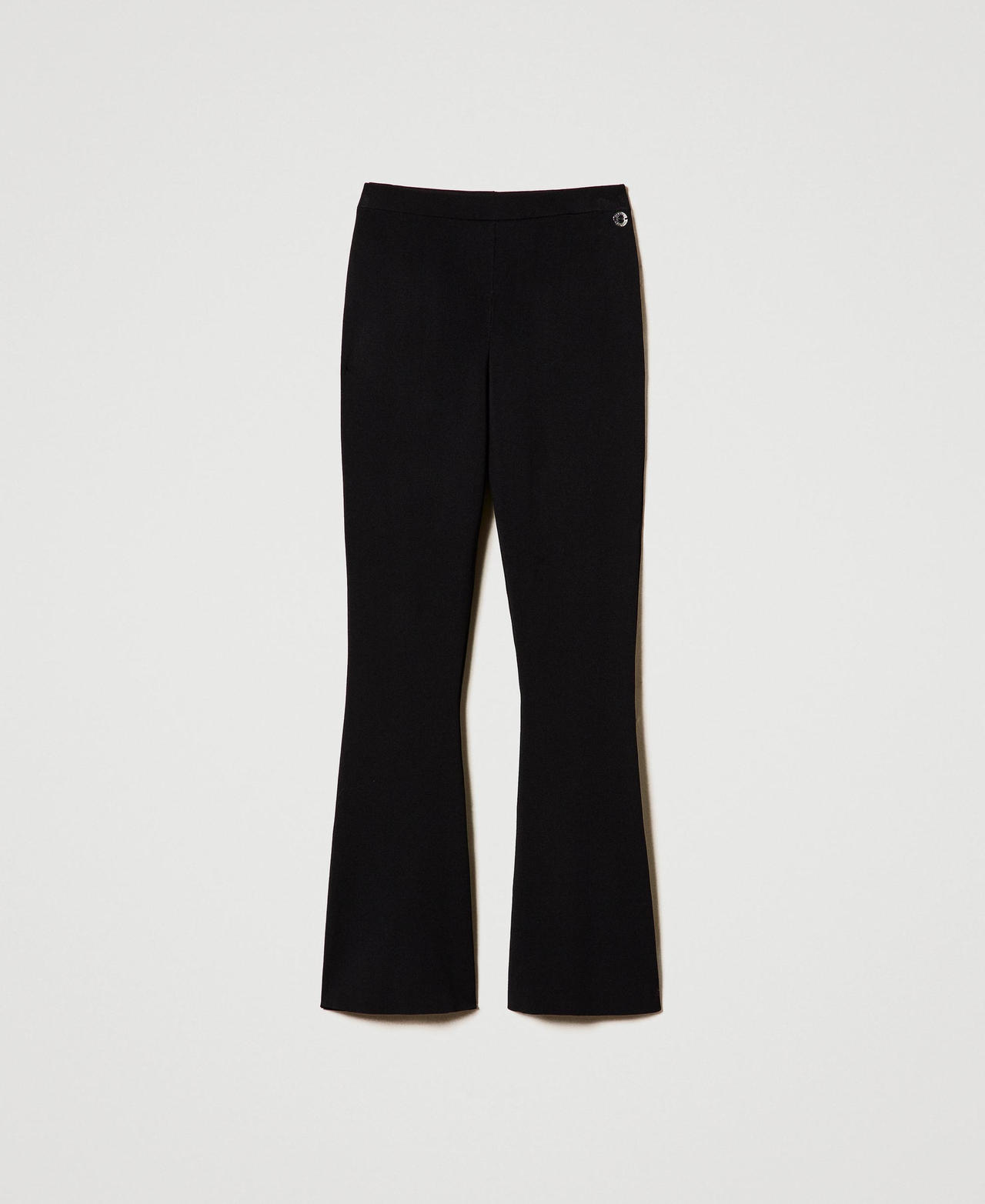 Scee by twin set Pantaloni flare in maglia Sconto
