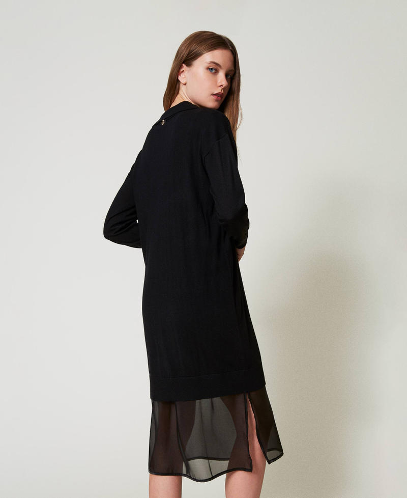 Scee by twin set Abito longuette in maglia con sottoveste Offerta