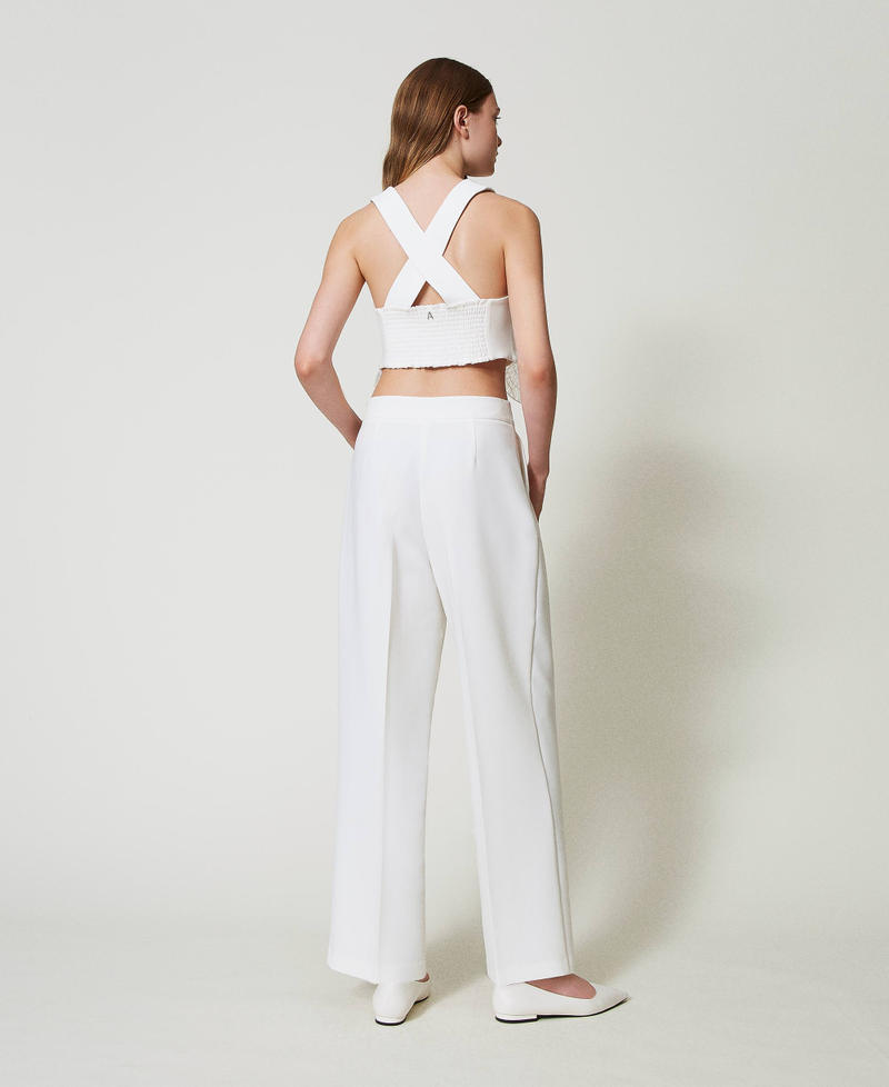 Scee by twin set Pantaloni a palazzo con pieghe Economico