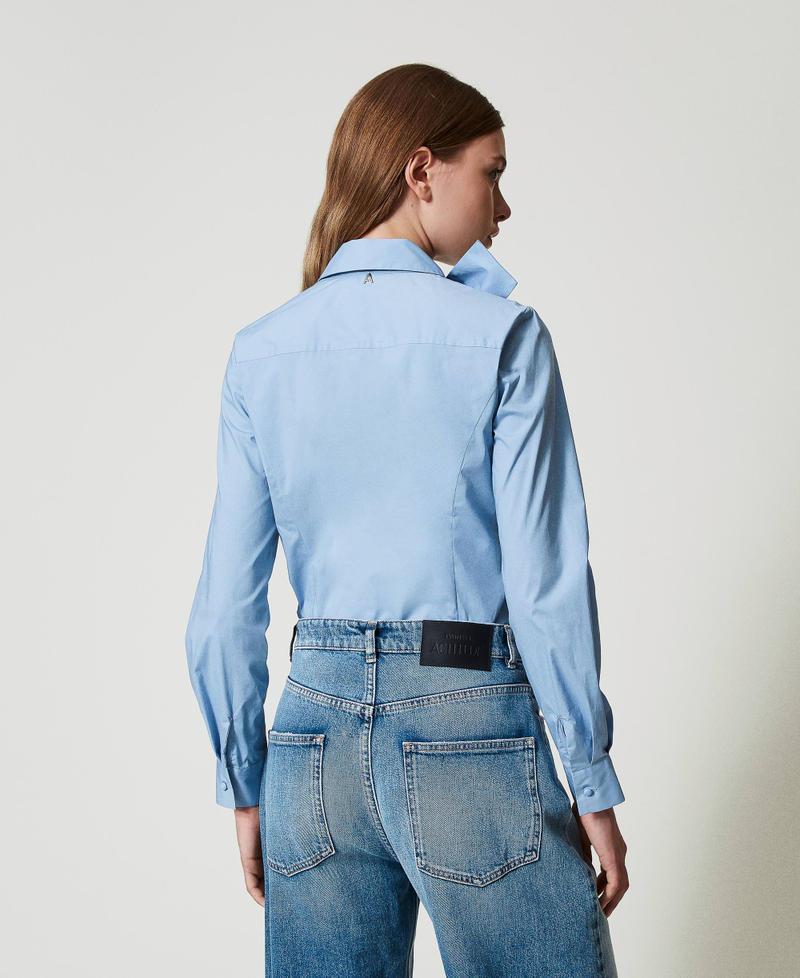 Scee by twin set Camicia in popeline con fiocco Online