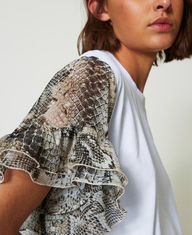 Scee by twin set T-shirt con maniche a stampa snake Outlet