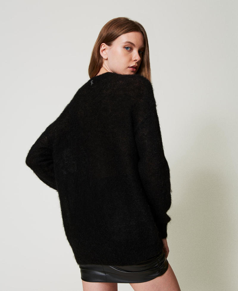Scee by twin set Maglia MYFO in lana e mohair In Vendita