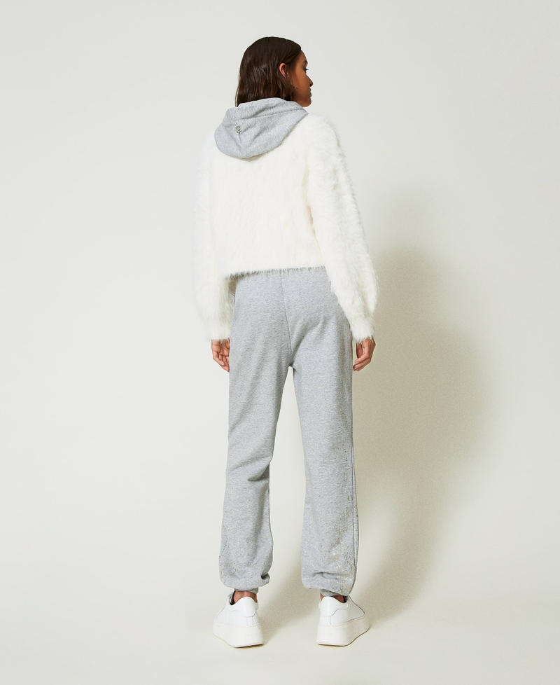 Scee by twin set Pantaloni joggers MYFO con stampa glitter Vendita Economica