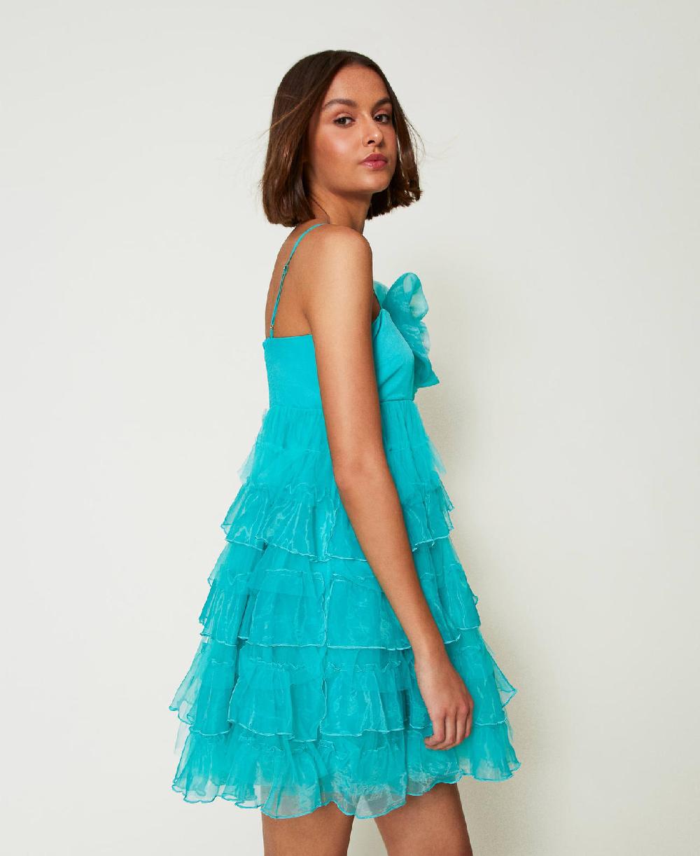 Scee by twin set Abito corto in tulle e organza Vendite Flash