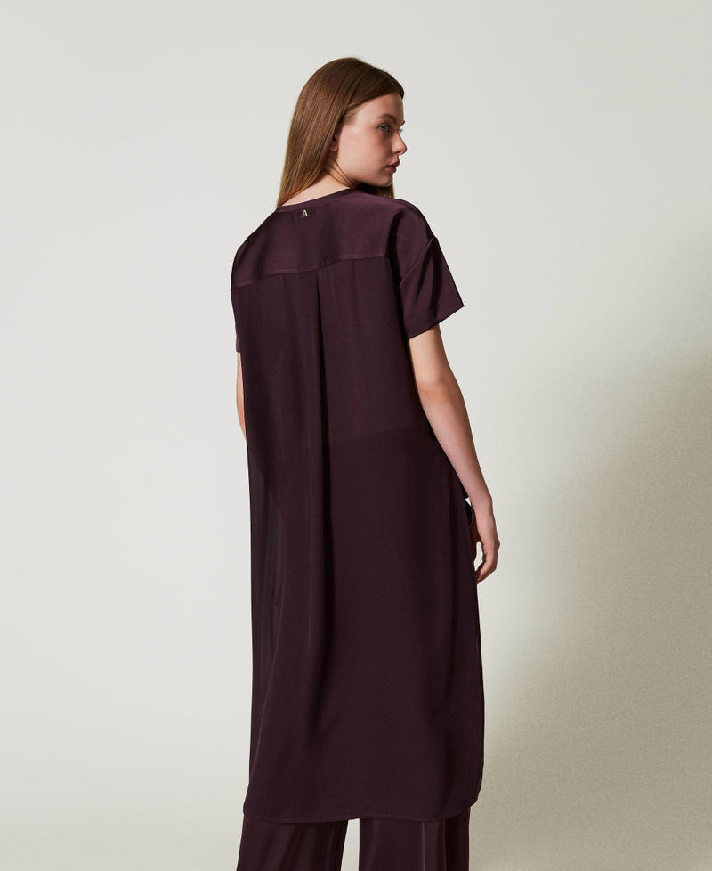 Scee by twin set Blusa asimmetrica in raso e georgette Spedizione gratuita