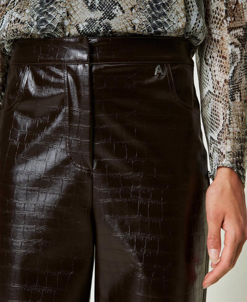 Scee by twin set Pantaloni barrel fit con stampa animalier Sconto di tempo limitato