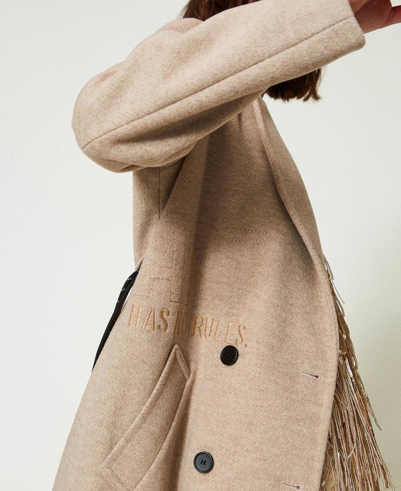 Scee by twin set Cappotto MYFO in panno diagonale Grande vendita