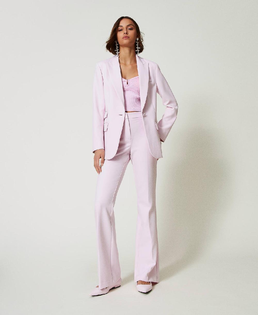Scee by twin set Pantaloni flare in crêpe cady Shopping online