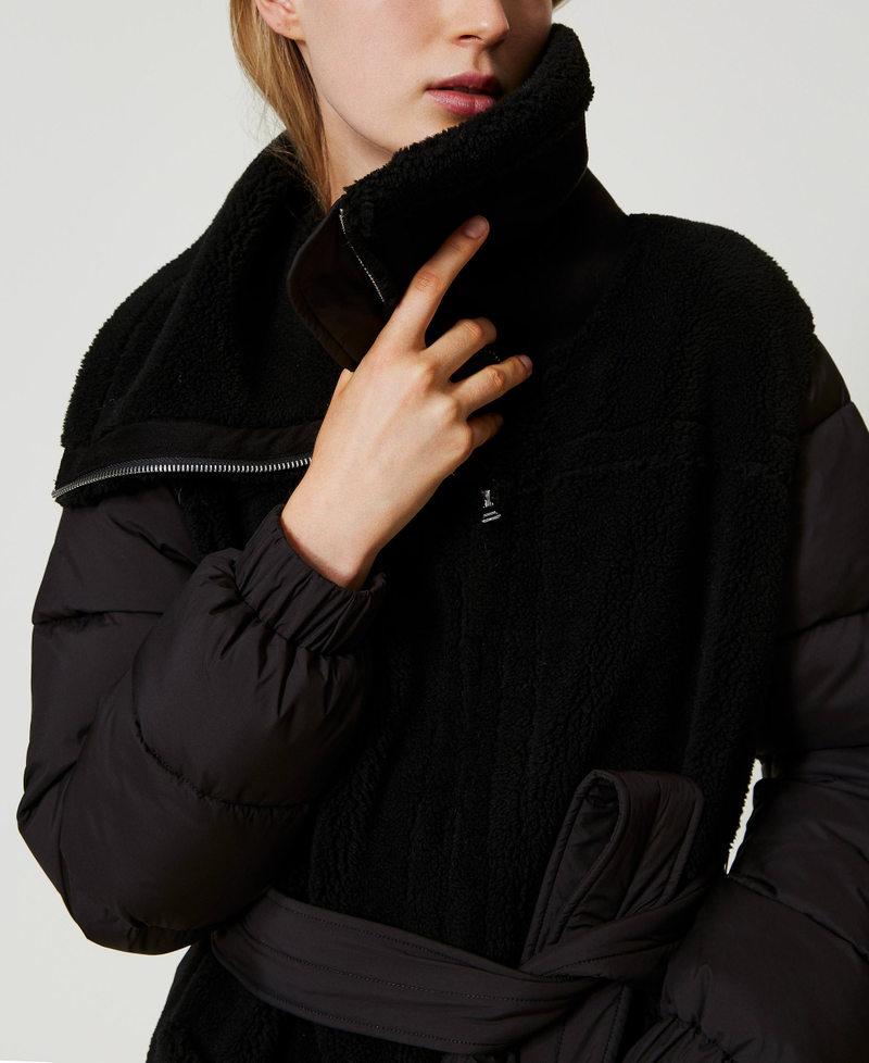 Scee by twin set Cappotto imbottito in faux fur Vendite stagionali