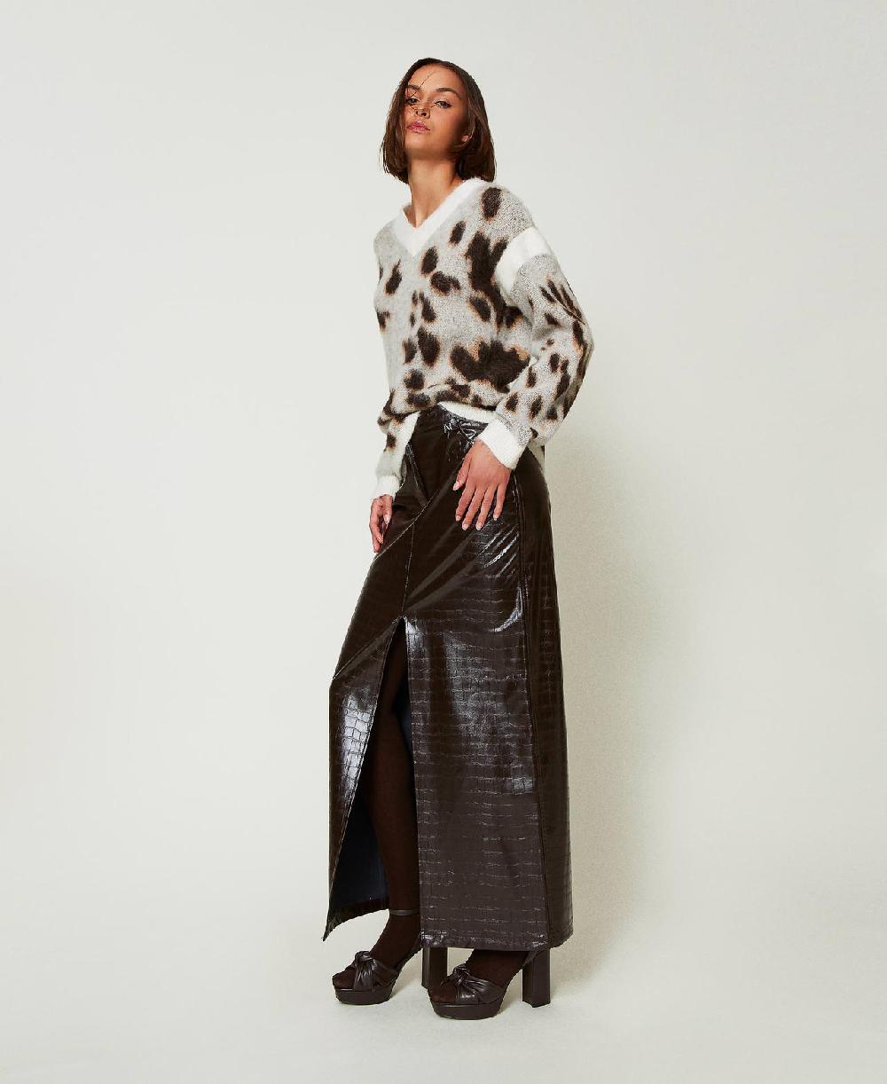 Scee by twin set Gonna lunga con stampa animalier Black Friday